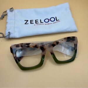 Zeelool Animal Print Glasses Frames, No prescription
